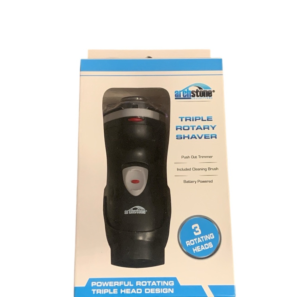 Archstone Collections  Rotary Shaver with a Cleaning Brush Battery Operated